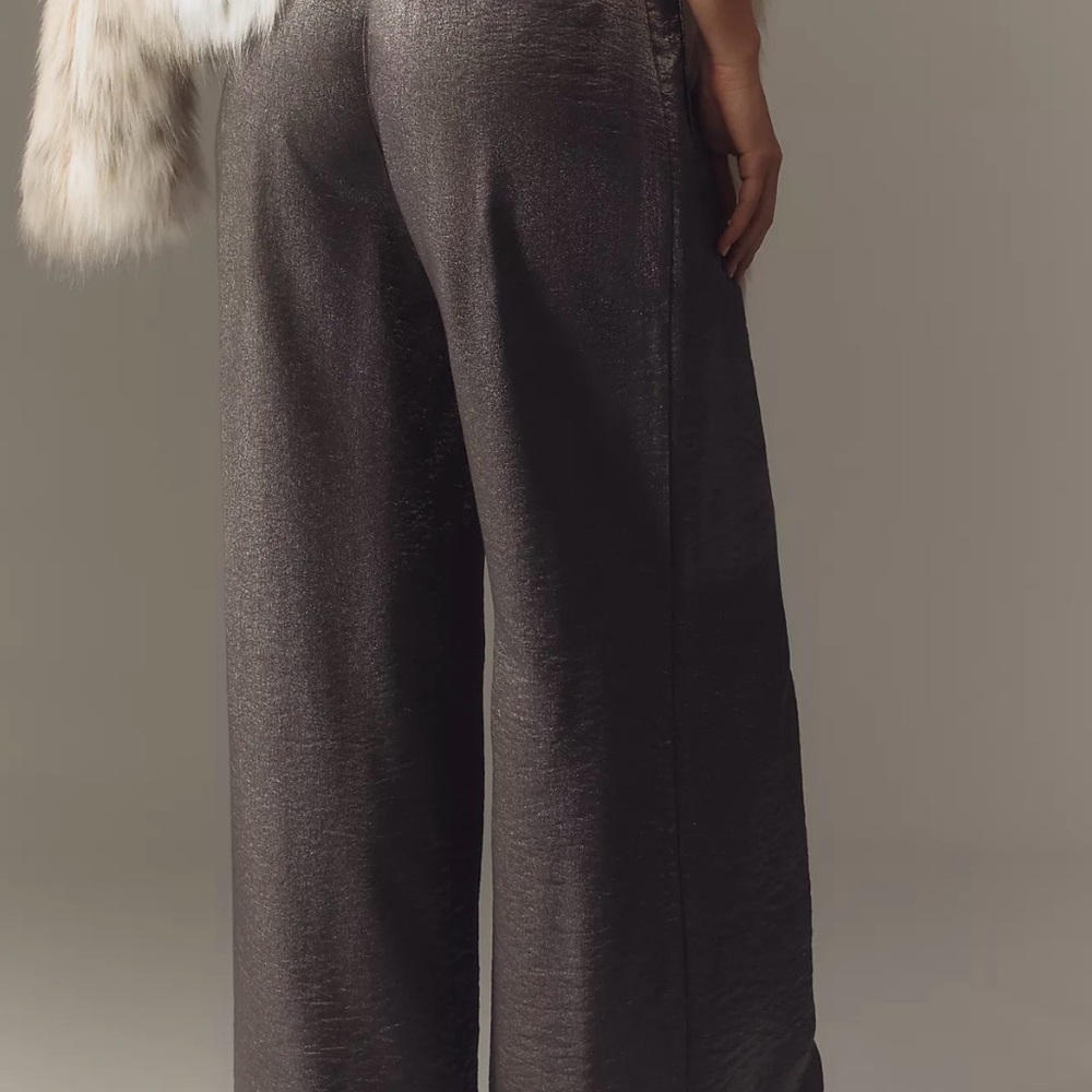 Maeve Shimmering Wide-Leg Pants - Picture 3 of 4